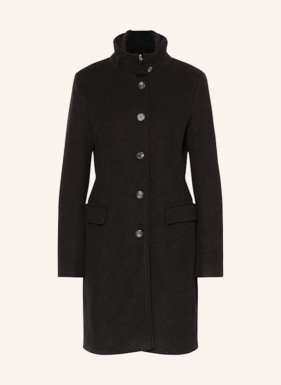 CINQUE Coat CIASTRO with detachable trim BLACK