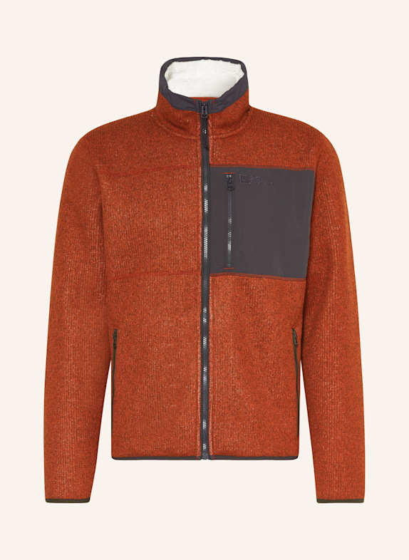 Jack Wolfskin Fleecejacke KAMINFEUER DUNKELORANGE/ DUNKELGRAU
