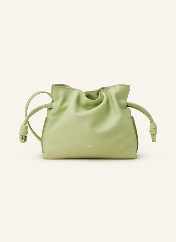 LOEWE Clutch FLAMENCO MINI HELLGRÜN