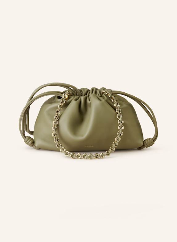 LOEWE Clutch FLAMENCO LIGHT GREEN