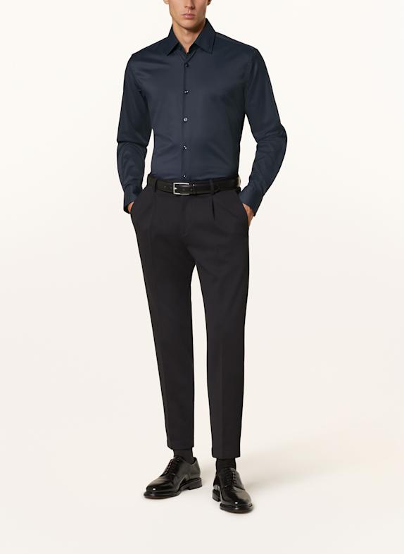 BOSS Skjorte HANK Slim Fit MØRKEBLÅ