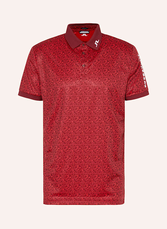 J.LINDEBERG Funkcyjna koszulka polo CIEMNOCZERWONY/ JASNOCZERWONY
