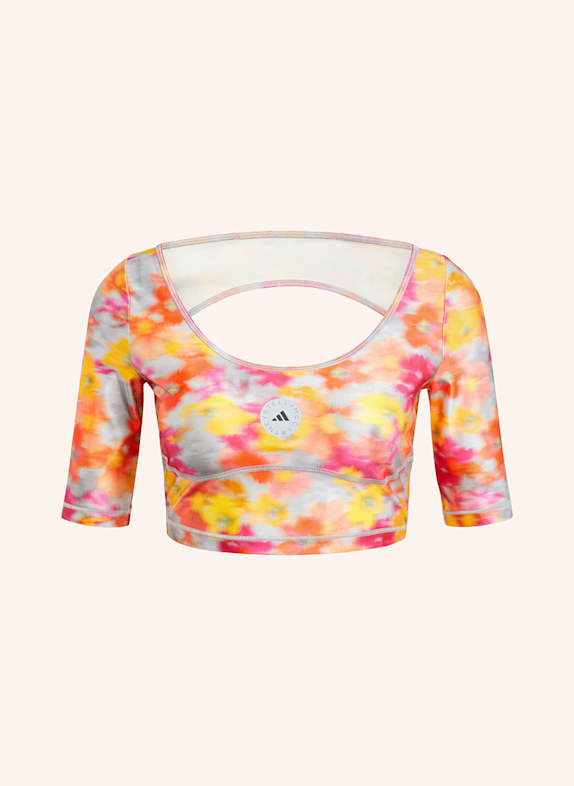 adidas by Stella McCartney Cropped top ORANŽOVÁ/ RŮŽOVÁ/ TMAVĚ MODRÁ