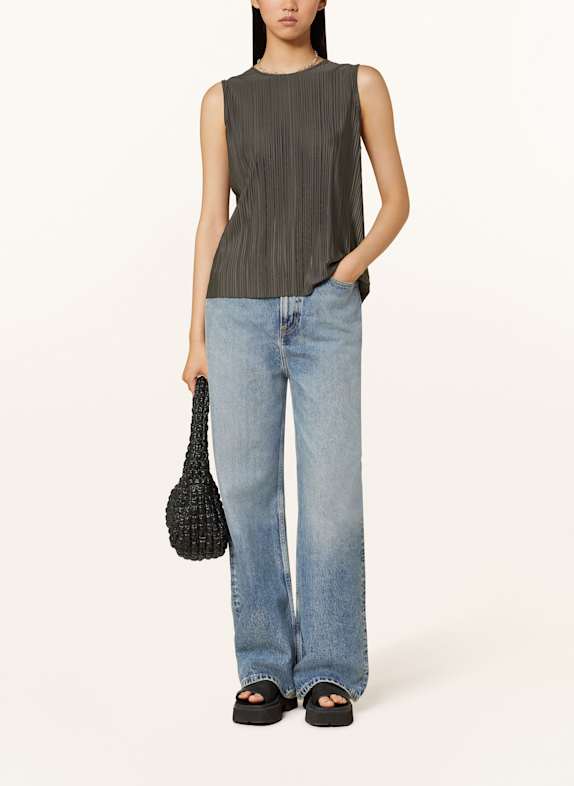 SAMSØE  SAMSØE Pleated top SAUMA KHAKI