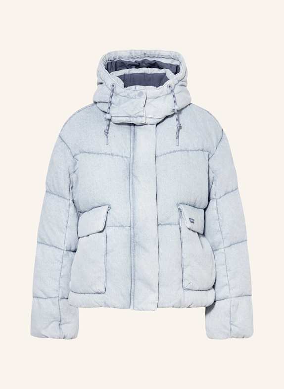 Levi's® Daunenjacke WESTERN BUBBLE SHORTY mit abnehmbarer Kapuze HELLBLAU