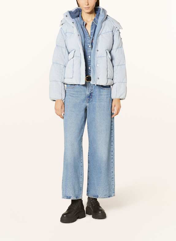 Levi's® Doudoune WESTERN BUBBLE SHORTY avec capuche amovible BLEU CLAIR