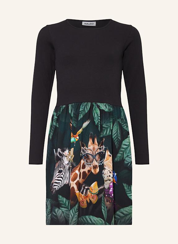 molo Kleid CREDENCE SCHWARZ/ GRÜN