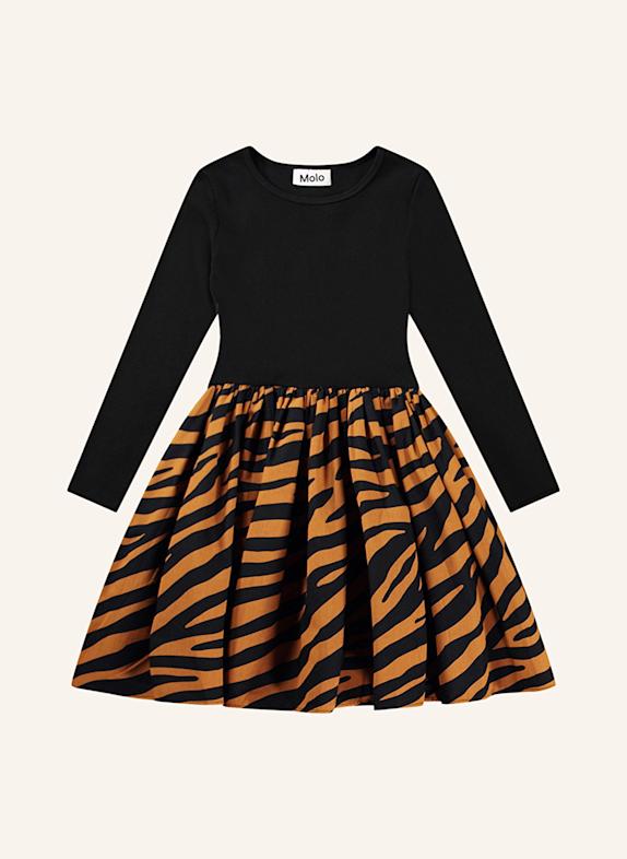 molo Kleid CASIE SCHWARZ/ DUNKELORANGE