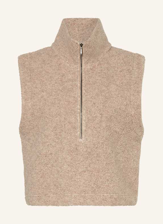 WE NORWEGIANS ALTA fleece troyer made from merino wool CAMEL