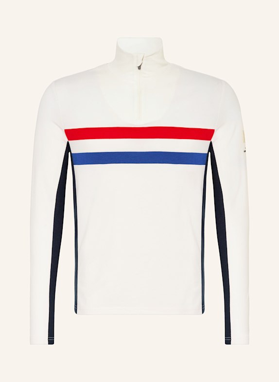 WE NORWEGIANS Merino wool "piqué" midlayer ECRU/ RED/ BLUE