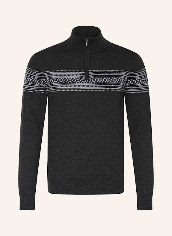 WE NORWEGIANS SIGNATURE merino wool troyer BLACK/ WHITE