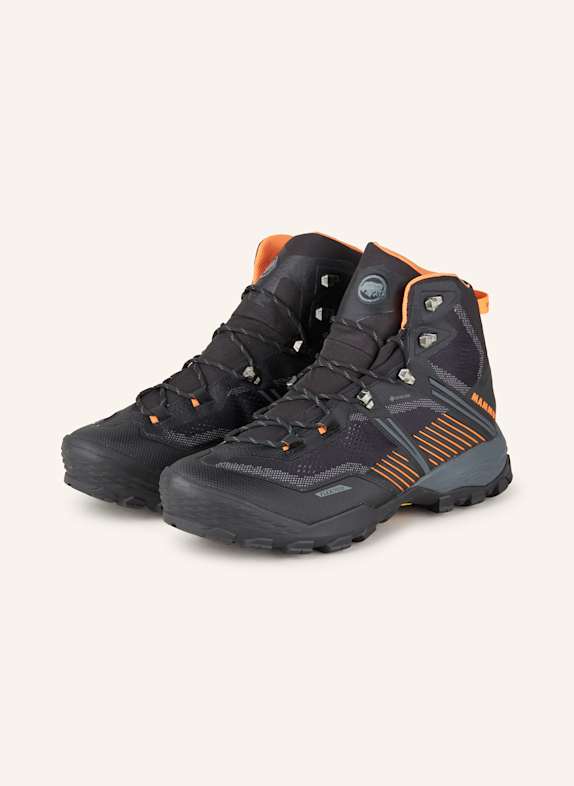 MAMMUT Trekingové boty DUCAN II HIGH GTX ČERNÁ/ NEONOVĚ ORANŽOVÁ