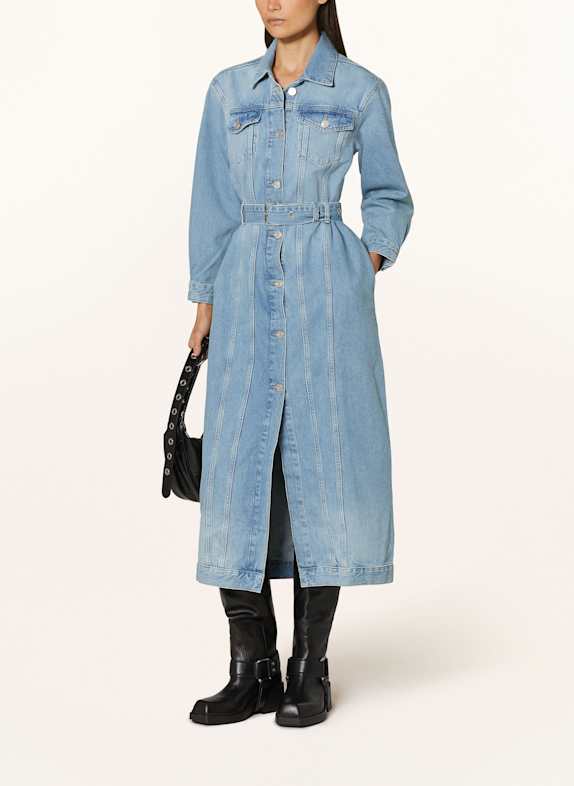 FRAME Denim dress THE OVERLONG TRUCKER LIGHT BLUE