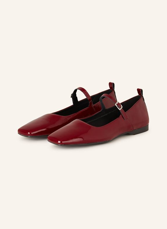 VAGABOND SHOEMAKERS Mary-Jane-Ballerinas DUNKELROT