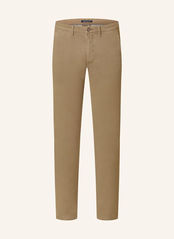 STROKESMAN'S Piqué chino slim fit BEIGE