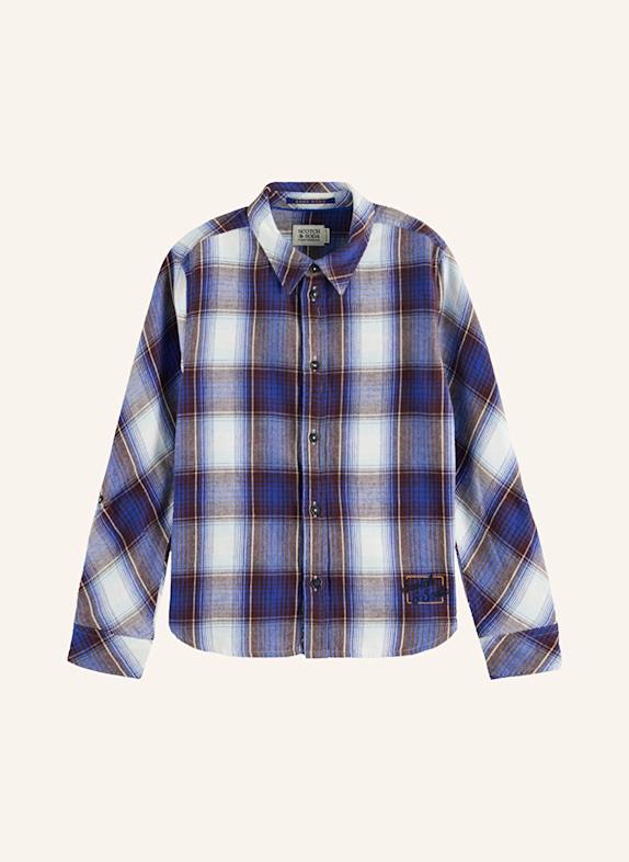 SCOTCH & SODA Košile BÍLÁ/ MODRÁ/ HNĚDÁ