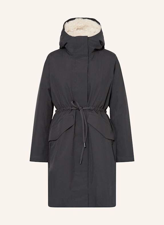 SAVE THE DUCK Parka GRIN NOELLE mit abnehmbarem Kunstfell DUNKELBLAU