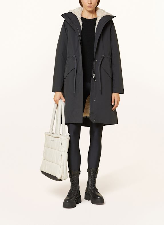 SAVE THE DUCK Parka GRIN NOELLE mit abnehmbarem Kunstfell DUNKELBLAU