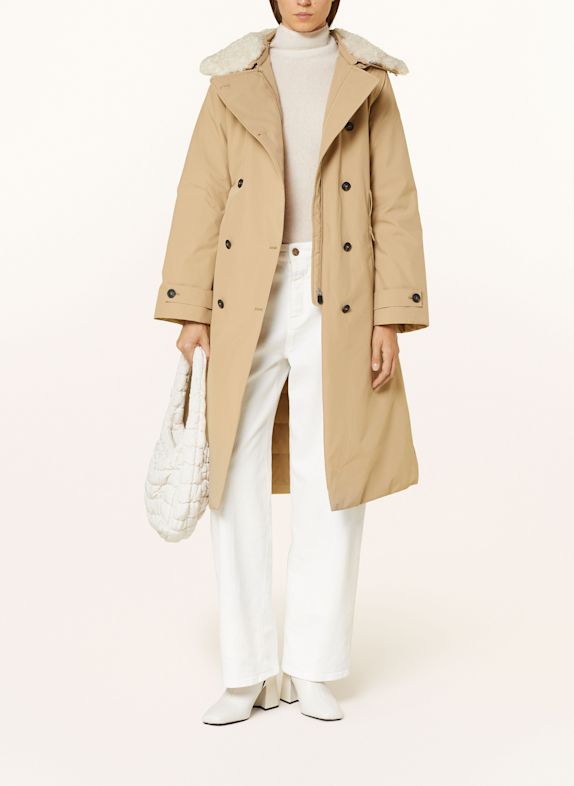 SAVE THE DUCK Trenchcoat mit abnehmbarem Kragen BEIGE