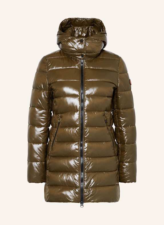 SAVE THE DUCK Steppjacke mit abnehmbarer Kapuze KHAKI