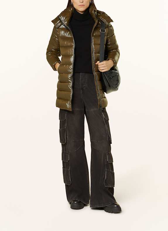 SAVE THE DUCK Steppjacke mit abnehmbarer Kapuze KHAKI