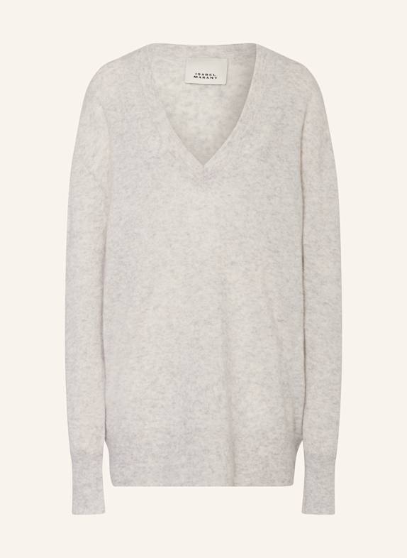 ISABEL MARANT Oversized-Pullover LARANA mit Seide HELLGRAU