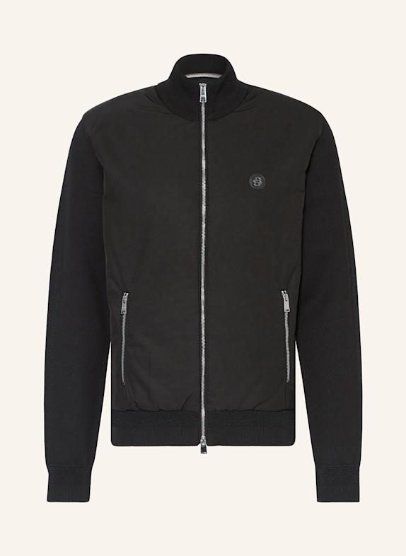 BOSS DARMANDO bomber jacket in mixed materials BLACK