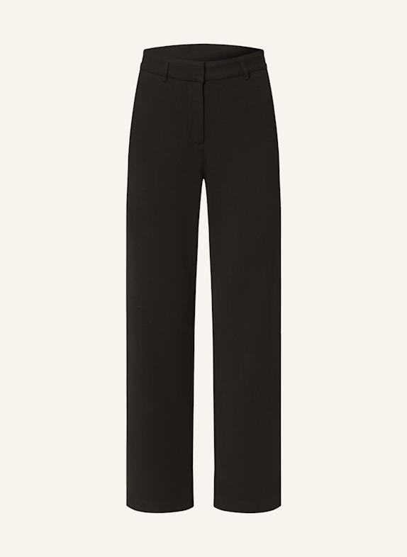 Stefan Brandt TESSA jersey trousers with silk BLACK