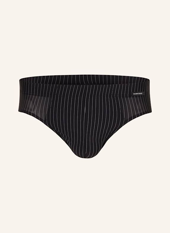 SCHIESSER PURE MICRO briefs BLACK / LIGHT GRAY