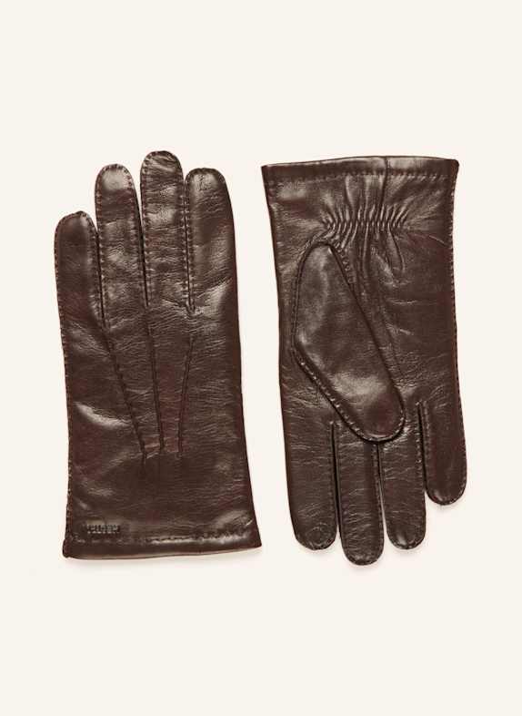 HESTRA Lederhandschuhe EDWARD DUNKELBRAUN