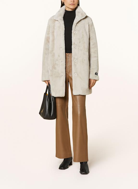 RINO & PELLE NONNA faux fur coat LIGHT GRAY