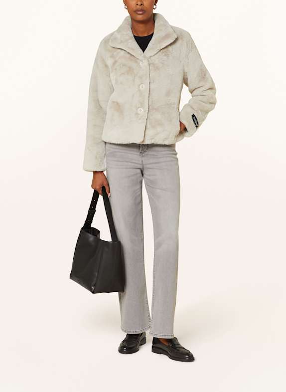 RINO & PELLE Kurtka ze sztucznego futra ECRU