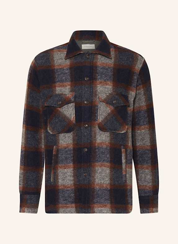 tintoria mattei Overjacket DUNKELBLAU/ DUNKELBRAUN/ GRAU