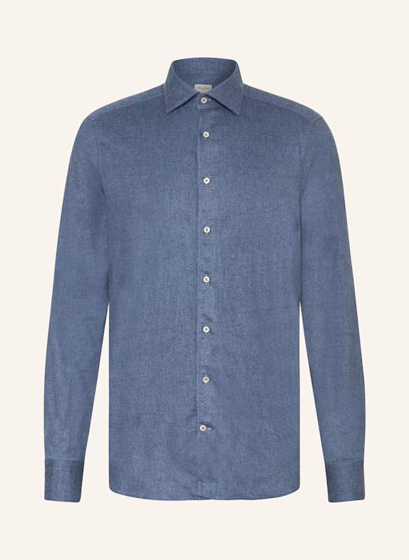 Stenströms Flanellhemd Slimline Fit BLAU