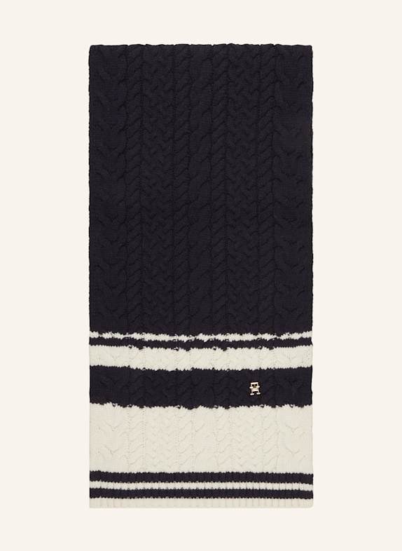 TOMMY HILFIGER Scarf DARK BLUE/ WHITE