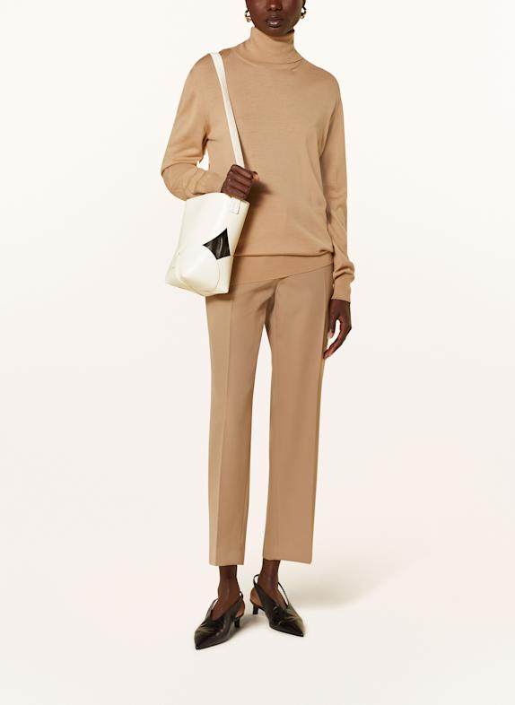 JIL SANDER Schultertasche ELLIPSE mit Pouch ECRU