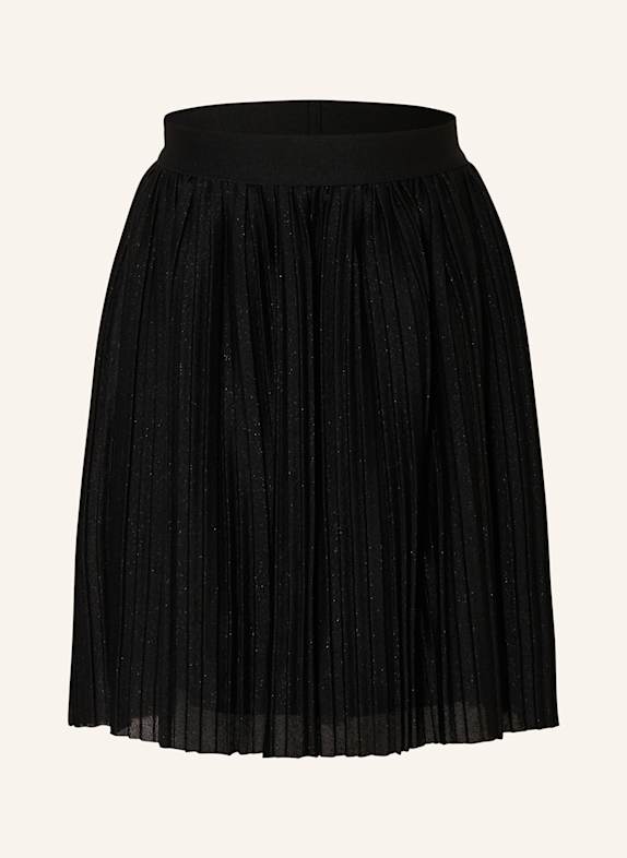 s.Oliver RED Spódnica plisowana z błyszczącą przędzą CZARNY