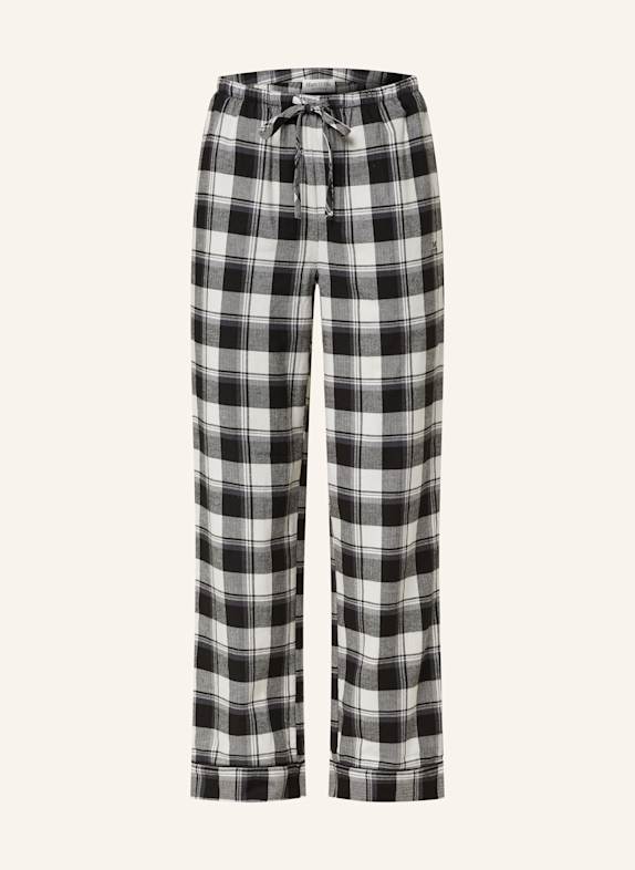 Marc O'Polo Schlafhose COZY FLANNEL aus Flanell SCHWARZ/ WEISS