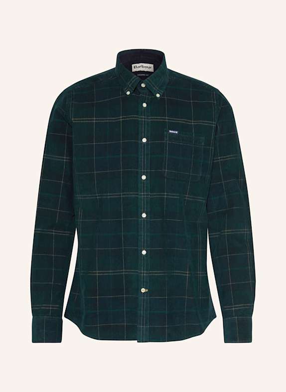 Barbour Cordhemd BLAIR Tailored Fit DUNKELGRÜN/ HELLGELB