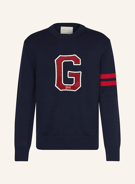 GANT Pullover DUNKELBLAU/ ROT/ WEISS