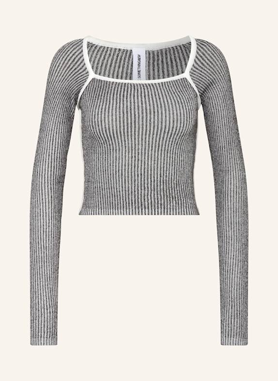 SOMETHINGNEW Pull court SNLOTUS NOIR/ BLANC