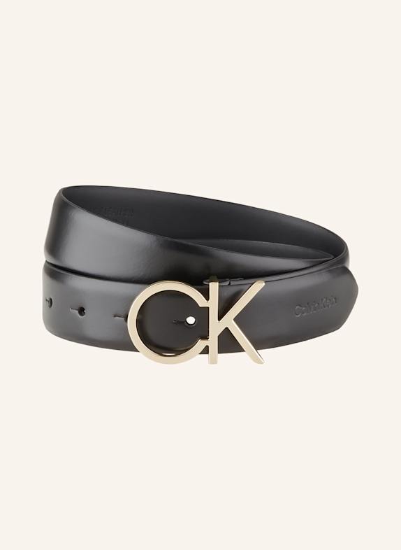 Calvin Klein Leather belt BLACK