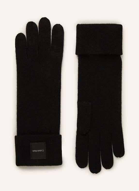 Calvin Klein Gloves made of cashmere BLACK