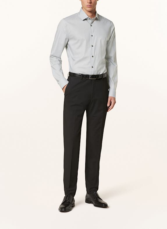 OLYMP Hemd No. Six super slim fit HELLGRÜN / WEISS