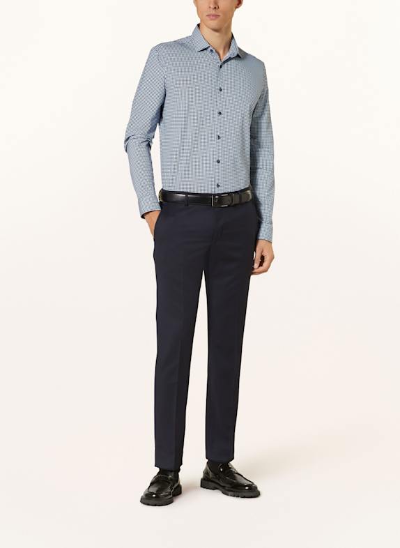 OLYMP Hemd No. Six super slim BLAU / SCHWARZ / HELLBLAU