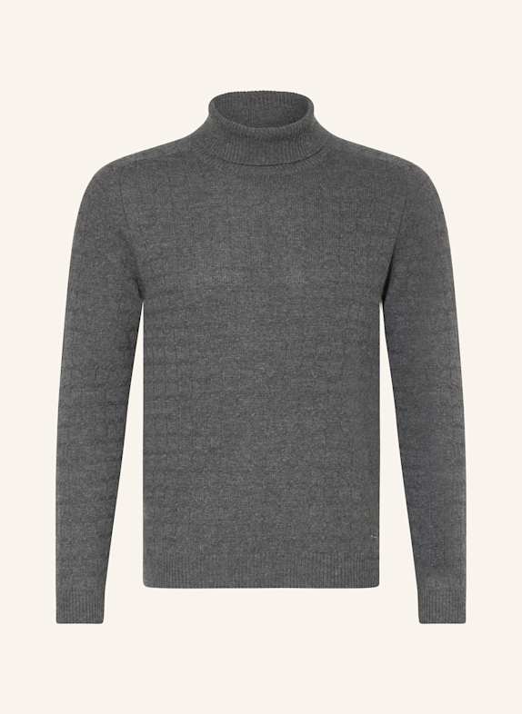 RAGMAN Turtleneck sweater in merino wool DARK GRAY