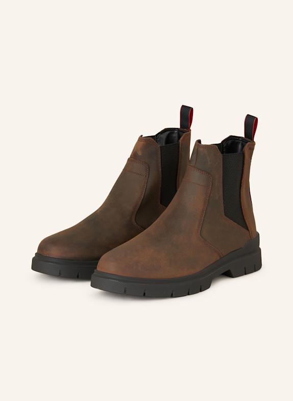 HUGO Chelsea boots RYAN DARK BROWN