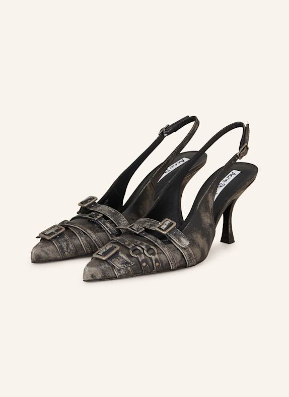 Acne Studios Slingback pumps BLACK/ LIGHT GRAY