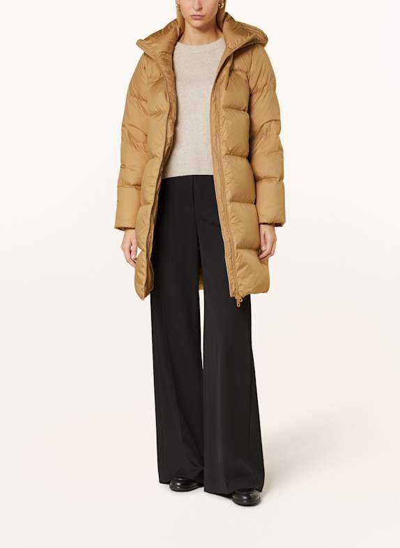 TOMMY HILFIGER Quilted jacket LIGHT BROWN