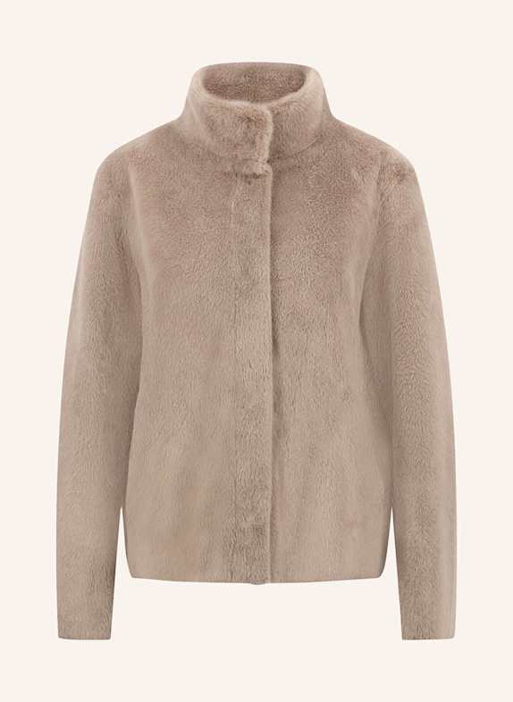 FYNCH-HATTON Faux fur jacket TAUPE